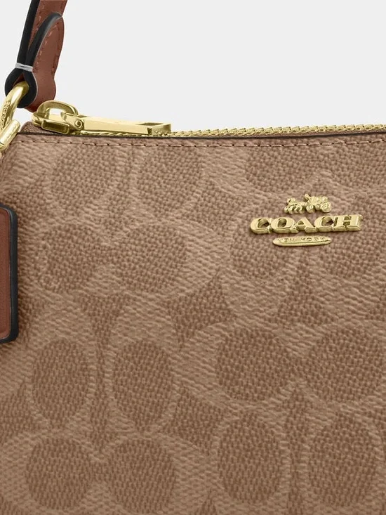 Coach Nolita 19 in Gold/Tan/Brown Signature Canvas Shoulder Bag - Women's Bag - Picture 7 of 10